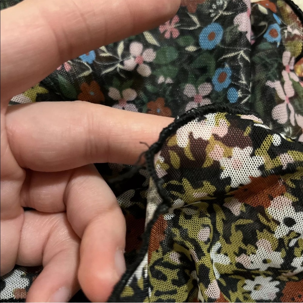 Nike Retro Sheer Floral Mesh Top Size Medium - Picture 3 of 12